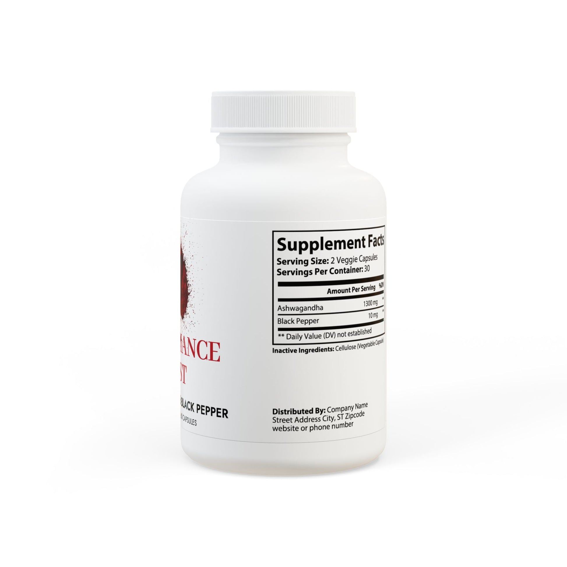 Performance Boost w/ Ashwagandha and Black Pepper  (60 capsules)