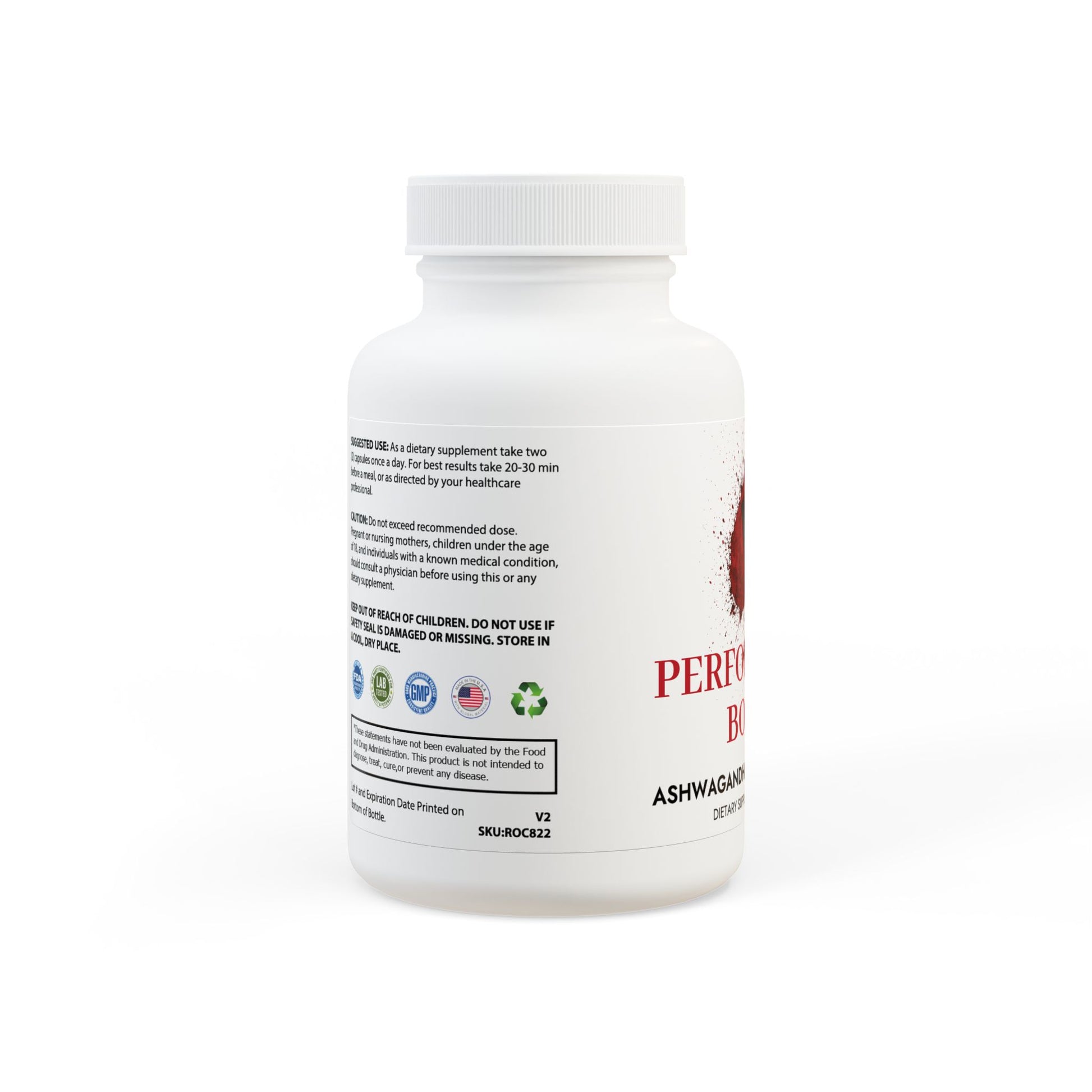 Performance Boost w/ Ashwagandha and Black Pepper  (60 capsules)